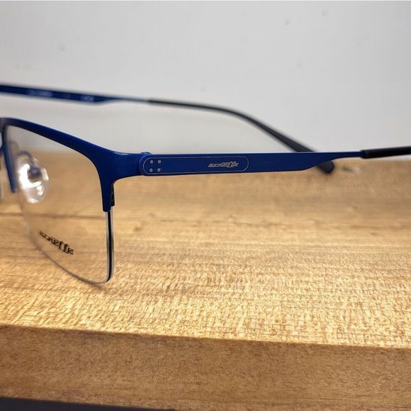NEW Rx'able Eyeglass Frame, ARNETTE, blue metal 54-18-140 lightweight glasses - Picture 6 of 7
